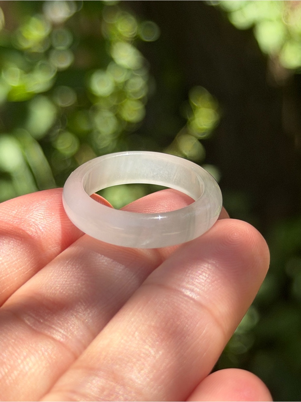 Size 8 natural‎ Tianshan jade ring 1667